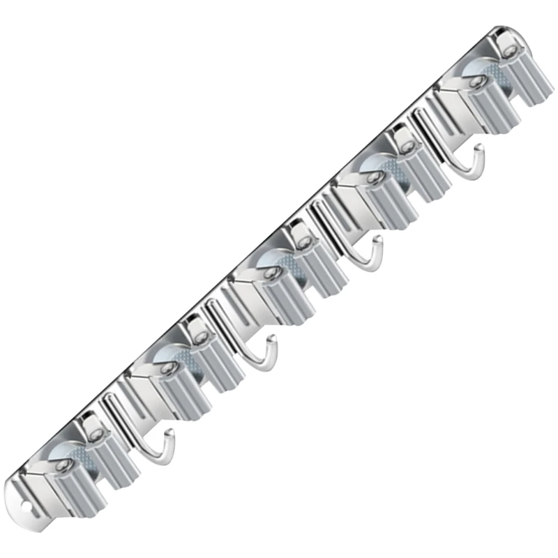 Wall Mounted Storage Rack Stainless Steels Brooms Holder Gardens Tool