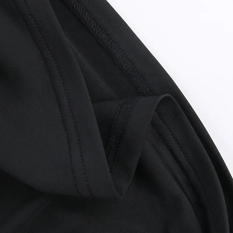 Sehen Durch Schwarz, Figurbetontes Kleid Für Frauen Kleidung Schlank Sexy Streetwear Langarm Vestidos De Mujer Patchwork Mode Outfits – Detail 20