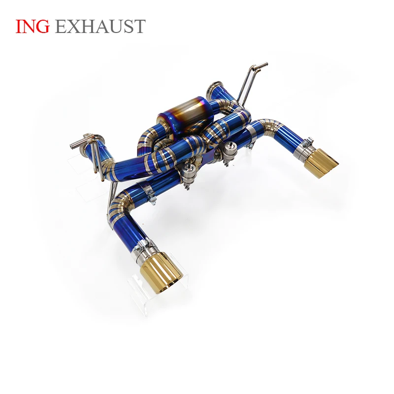 ING Titanium Alloy Valve Catback for Lamborghini Huracan LP580 LP610 up EVO Gold tips Vacuum Electric Muffler Exhaust System