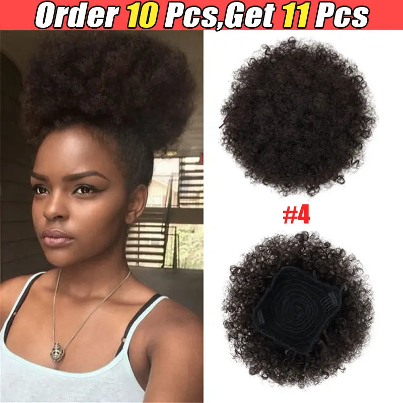 

Afro Puff Hair Bun Chignon Accessories Short Drawstring Ponytail Synthetic Kinky Curly Ponytail Wrap On Hair Pieces For Women