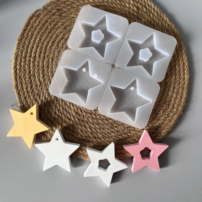 652F Silicone Star Mold For Resin Art Creations Holiday Decoration And Handcrafted Car Pendant Accessories