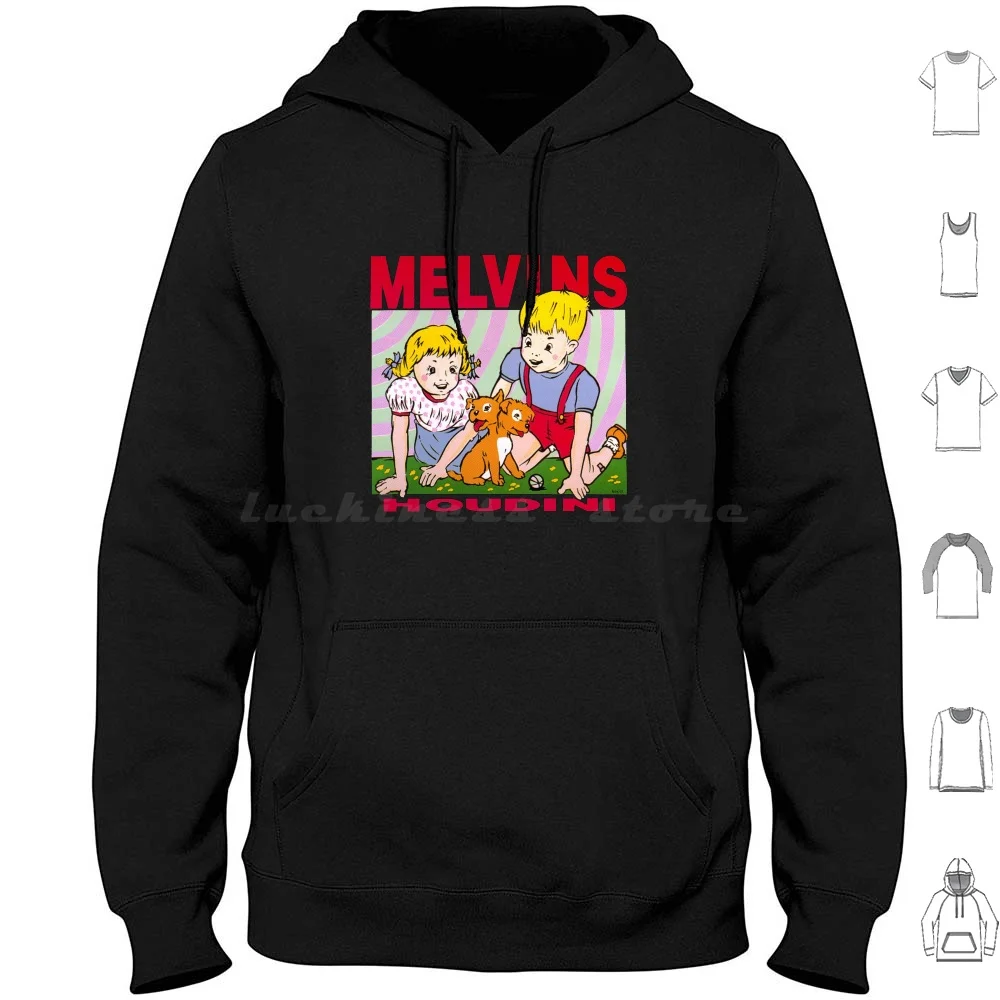 Houdini Hoodie cotton Long Sleeve Melvins Music Album Record Vinyl Band Artist