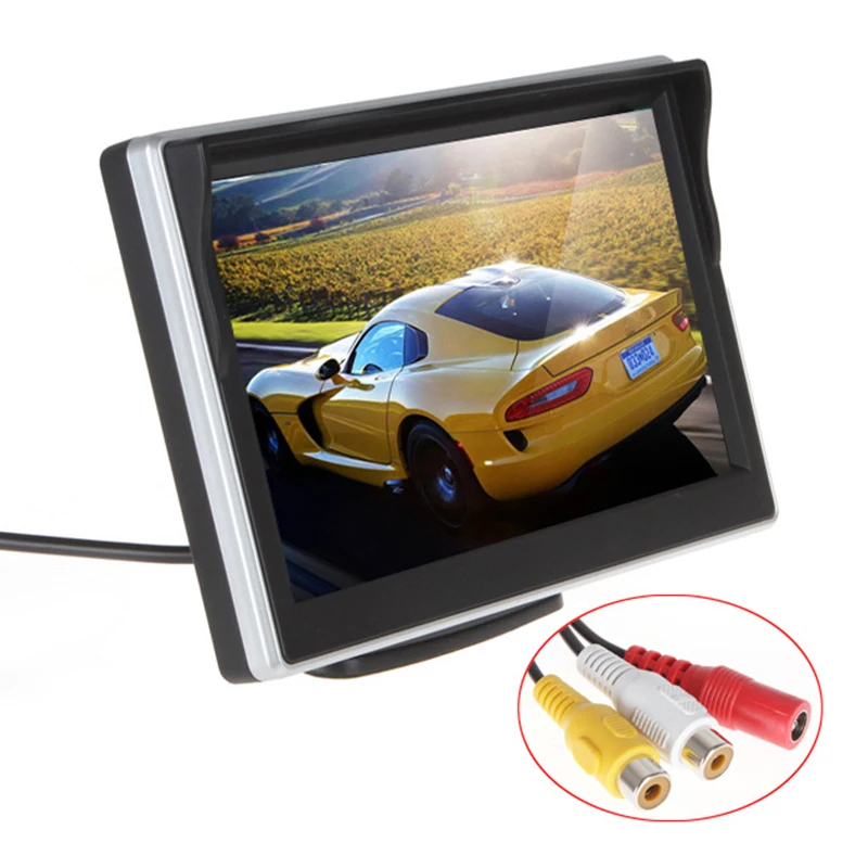 5 Inch 800X480 TFT LCD HD Screen Monitor With 2 Pcs Mounting Bracket For Car Backup Camera/Rear View/DVD/Media Player