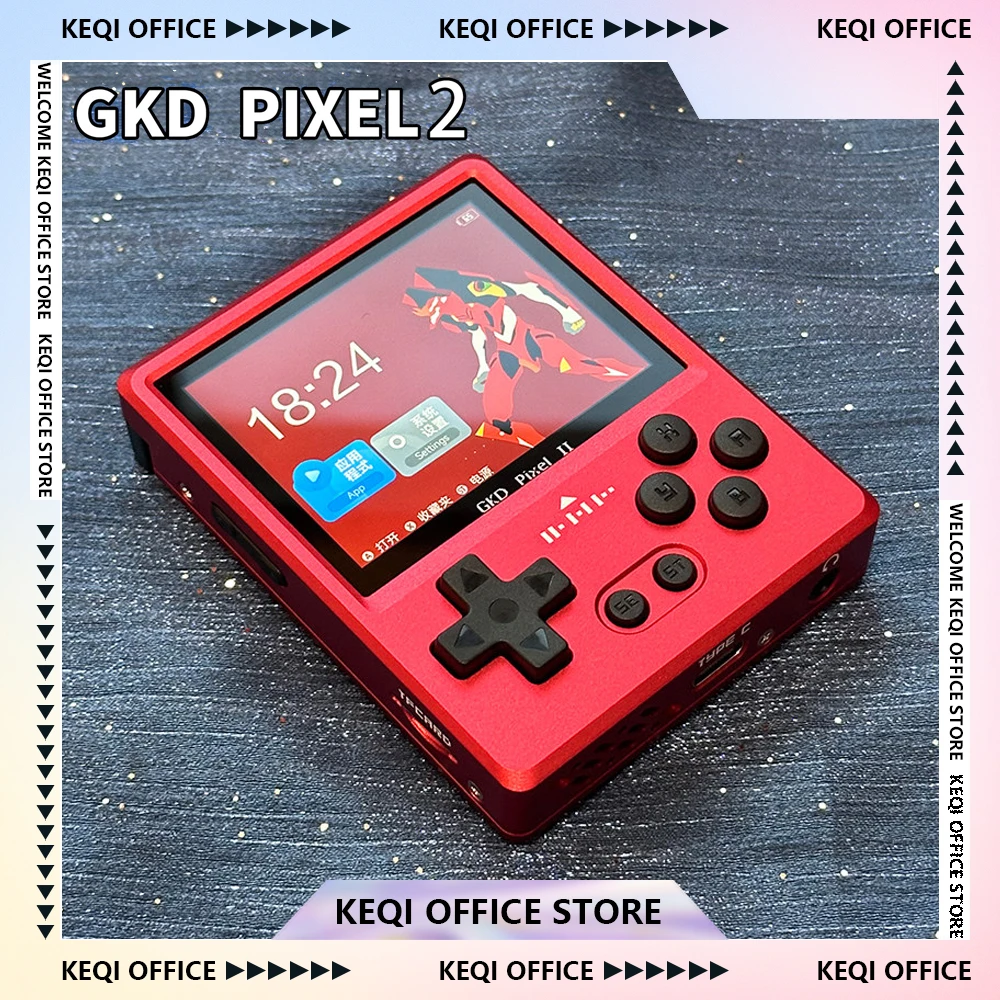 GKD Pixel 2 Handheld Game Console Retro Nostalgia Portable 2.4-Inch Game Controller Arcade Game Full Metal Body Cnc Custom Gift