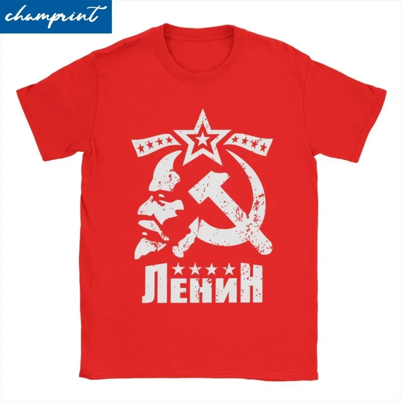 Men Women Vladimir Ilyich Lenin pure cotton tees CCCP USSR Bolshevik comuniz round neck clothing big size