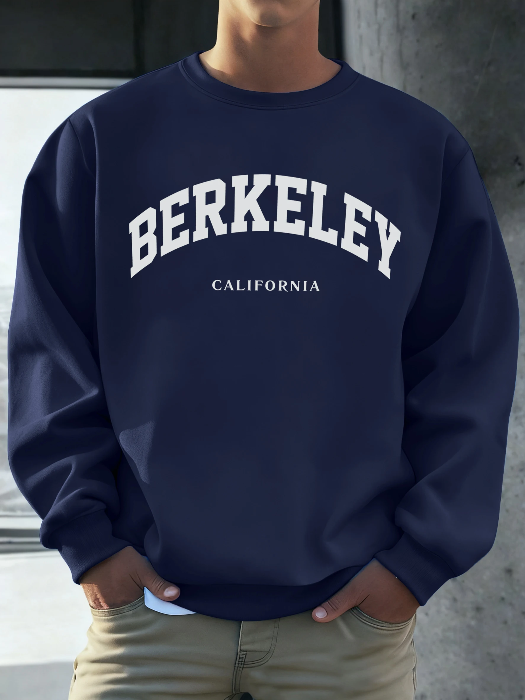 Berkeley California Brief Drucken Männer Sweatshirts Mode Weiche Streetwear Casual Herbst Pullover Oansatz Unisex Grundlagen Kleidung