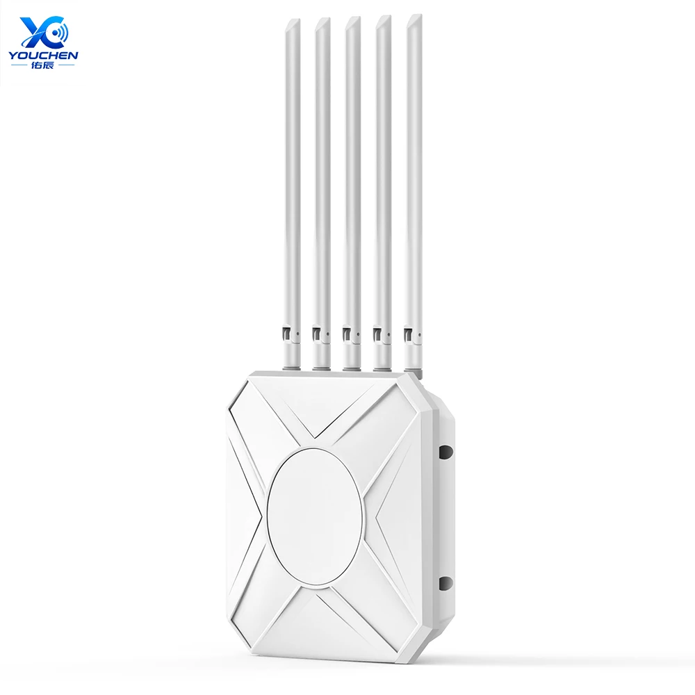 Network Booster 3000Mbps 11AX dual band Outdoor WiFi 6 Extender Wireless Access Point, Active PoE, 5x5dBi Antennas IP67