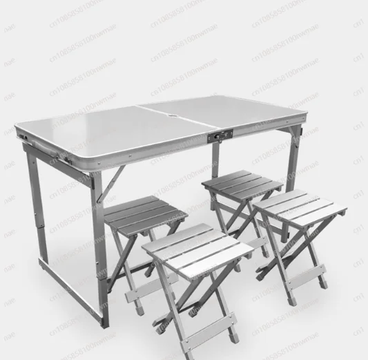 

one table and four chairs exhibition stall folding table and chair set, picnic table, split aluminum alloy table and chair set