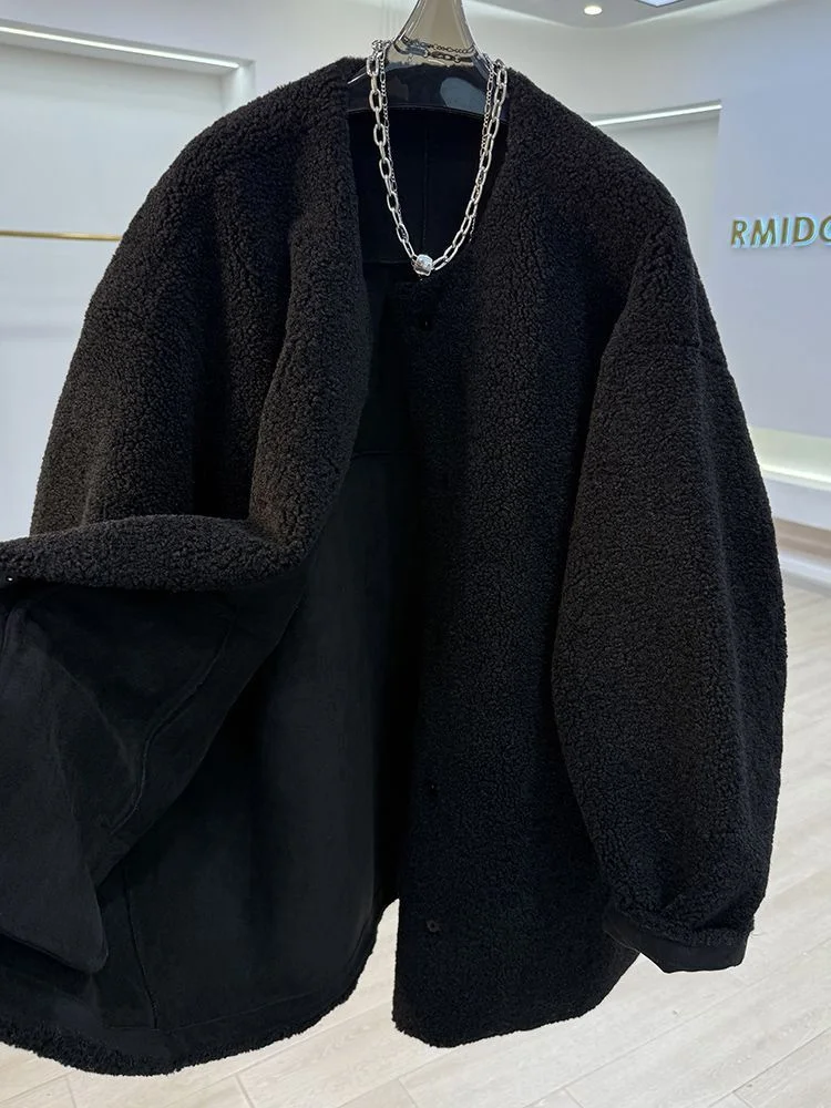 Plus size 300 pou coreano sle casual thiened pele de couro entrado feminino jaet preguiçoso faion inverno nova chegada