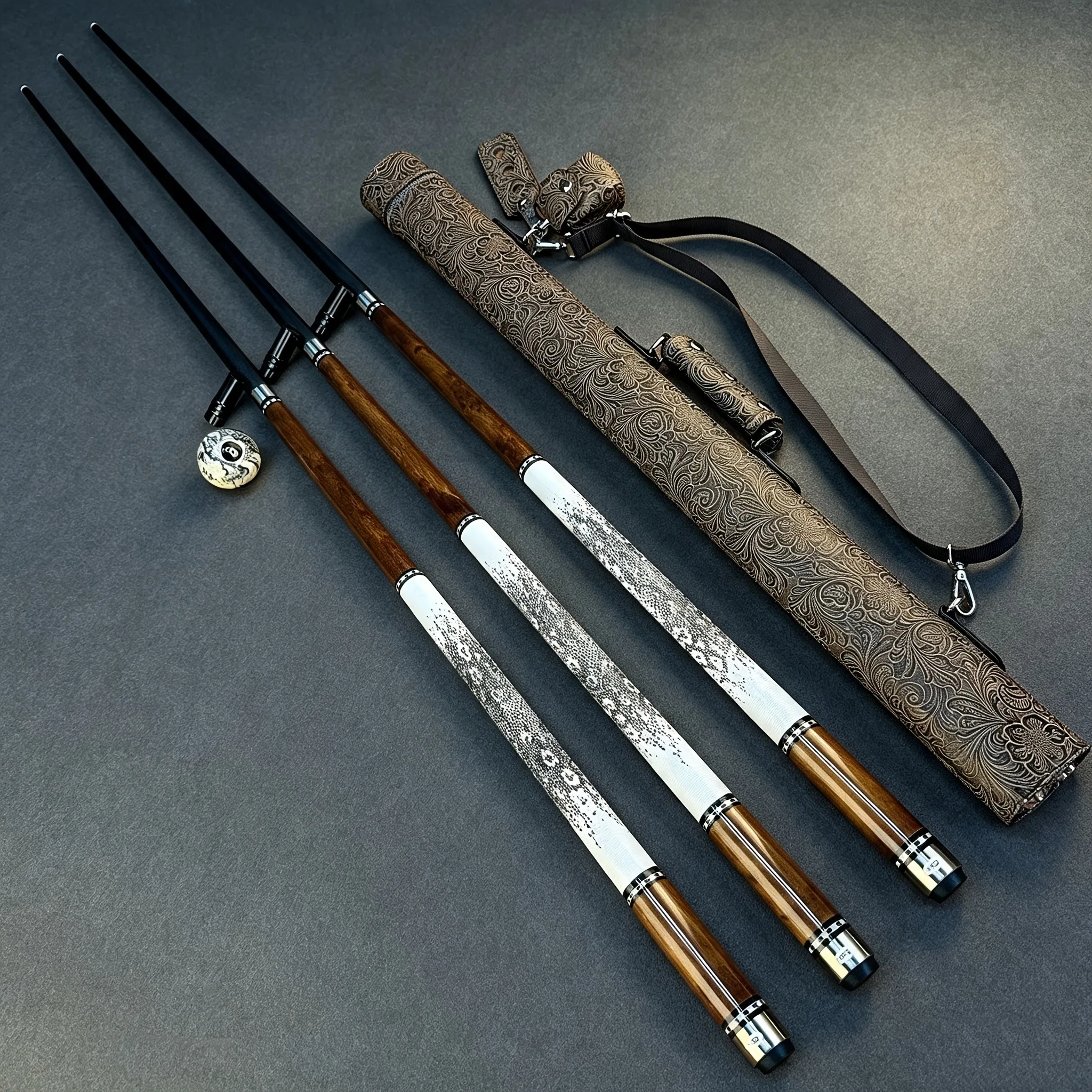 Premium Pool Cue Set, 12.5mm Tip, 58.27Inch/148Cm Length, Elegant High-End Appearance, Ideal Holiday Gift