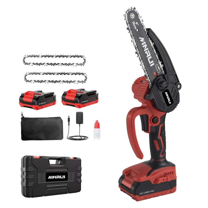 cordless chain saw 6 inch 21v mini chain saw cordless chain saw