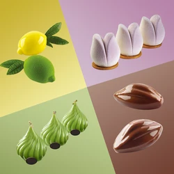 SILIKOLOVE Plant Fruit Flower Shape Silicone Cake Mold Mousse Dessert  Bakeware Mould For Baking Decorating Tools