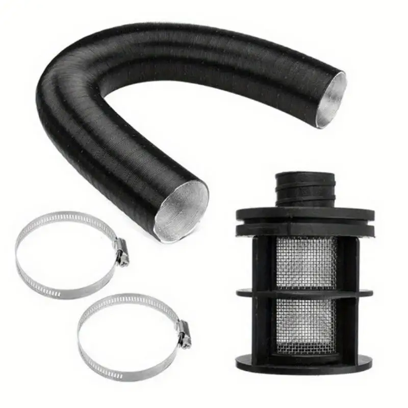 Parking Car Heater Air Filter And Intake Pipes Connector Kit: Flexible & Effective Engine Heater Filter With Clamp Ideal For car