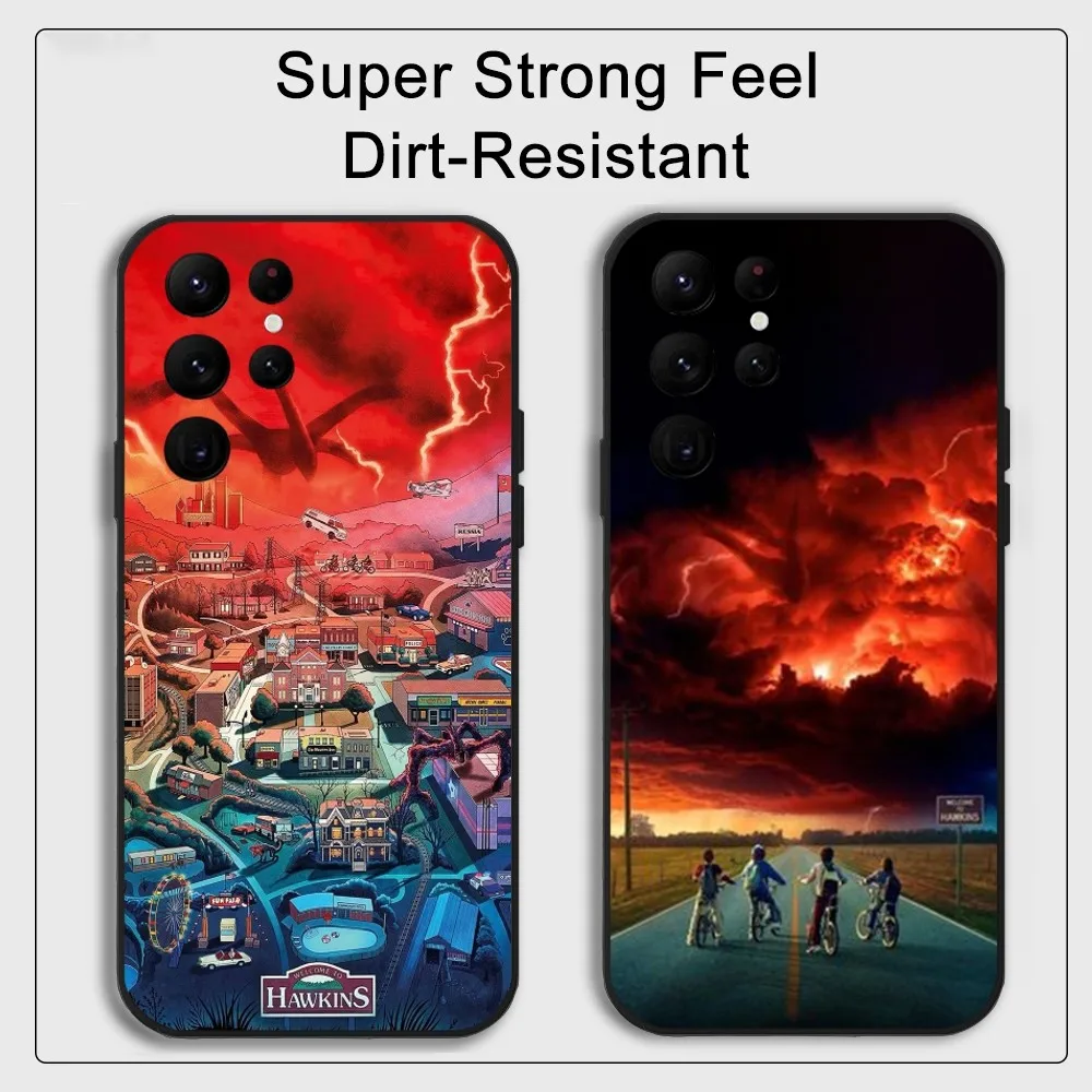 כיסוי טלפון Hot S-StrangerS T-Things Samsung S series s20 s21 s22 s23 s24 FE Plus Ultra TPU רך עד ידידותי לעור