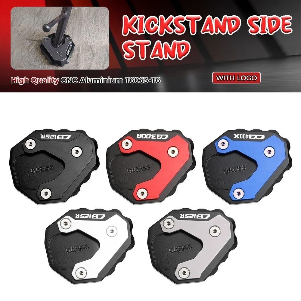 

CB 400X 300R 2018-2024 Side Stand Kickstand Extension Plate Enlarger Support Base Support For HONDA CB400X CB125R CB300R CBR300R