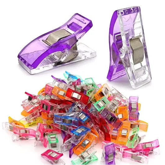 50 Pcs DIY Handmade Sewing Clips Garment Hemming Plastic Positioning Clips Crafts Fixing Clips Multi-Function Folder