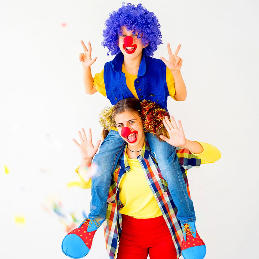 

1Pair Clown Shoes Durable Cloth Lightweight Big Clown Cosplay Shoes for Halloween Party Performance Props Halloween Supplies