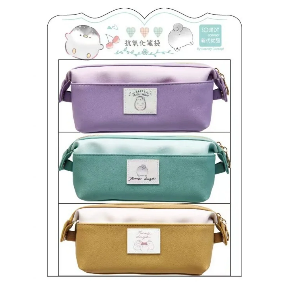 Cartoon Animals Pen Bag Multi-function Simple Stationery Organizer Portable Kawaii Creative Storage Bag Students Supplies