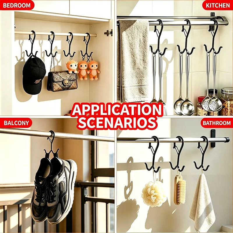 S字型金属製防錆フック、安全バックル設計の高耐荷重フック、キ - Kitchen Utensils のレビューと価格