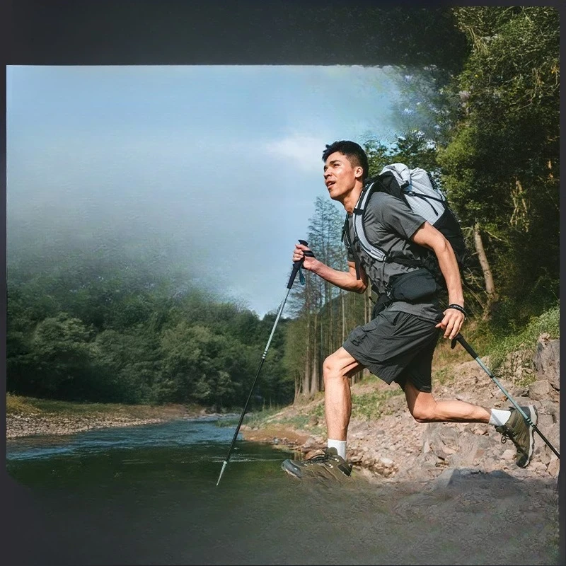 

Carbon Fiber Hiking Cane Four Folding Carbon Ultra Light Hiking Cross Country Cane Professional Outdoor Light Wind