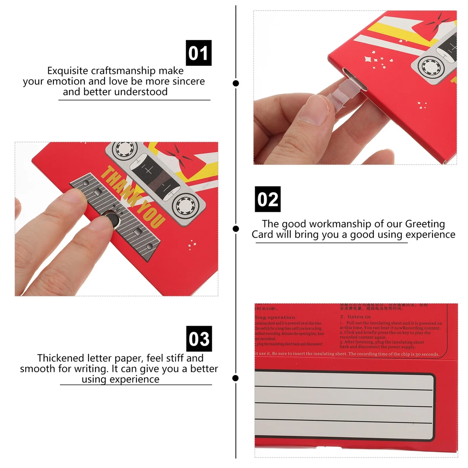 Recordable Graduation Greeting Cards Thickened Paper Folded Design Party Gift Blessing Letters Smooth Writing Experience