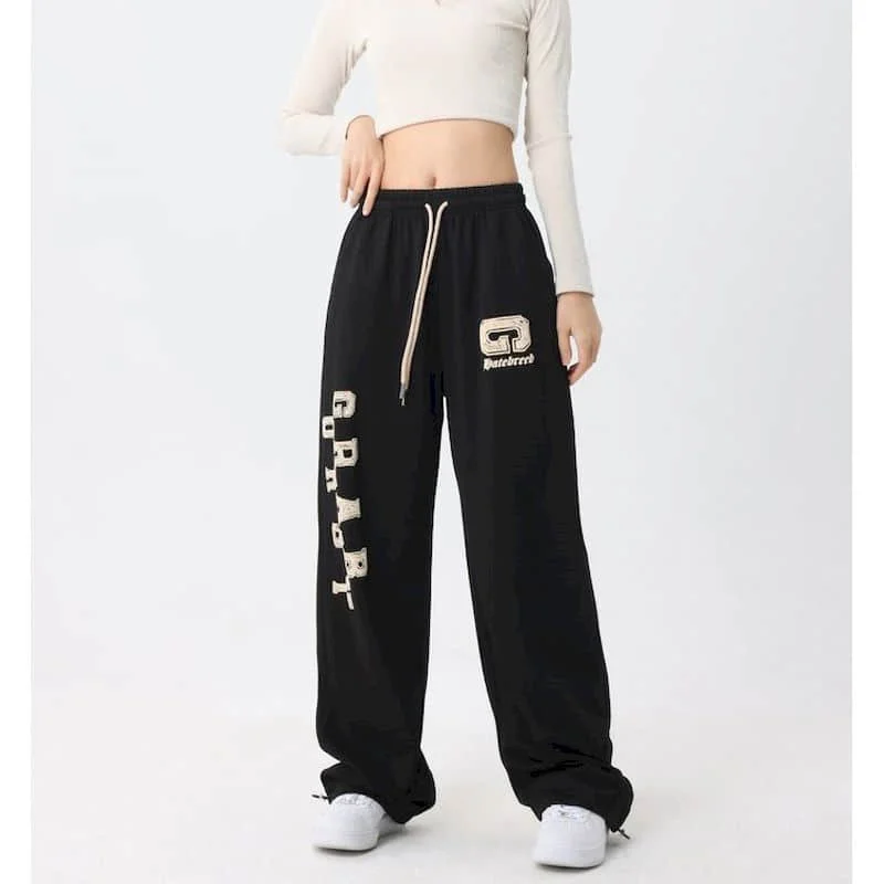 

Jazz Women's Pants High Street Pants Straight Pants Korean Fashion Y2k Pants Loose Sporty Sweatpants Women Clothing Trousers