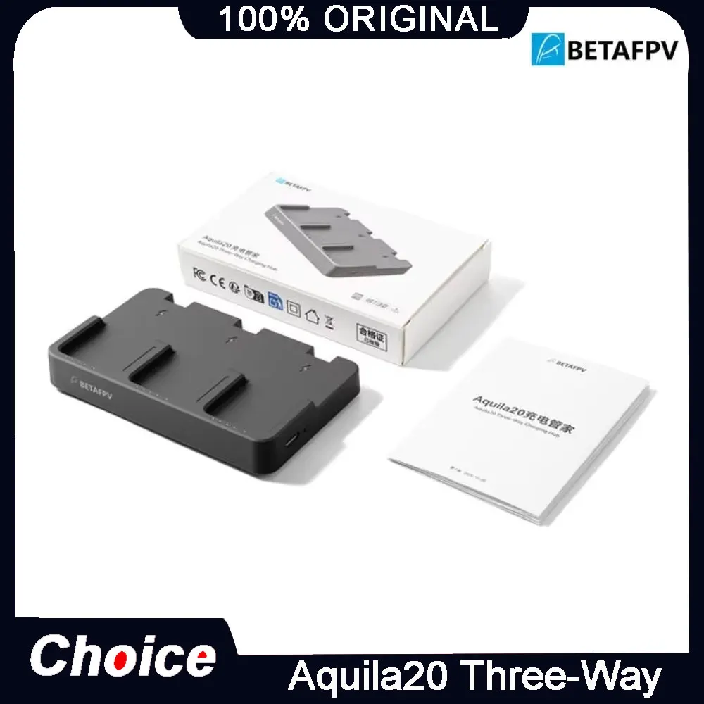 BETAFPV Aquila20 Hub de charge à trois voies 45W PD3.0 Chargeur rapide Hub de distribution d'alimentation intelligent pour batterie de drone FPV Aquila 20