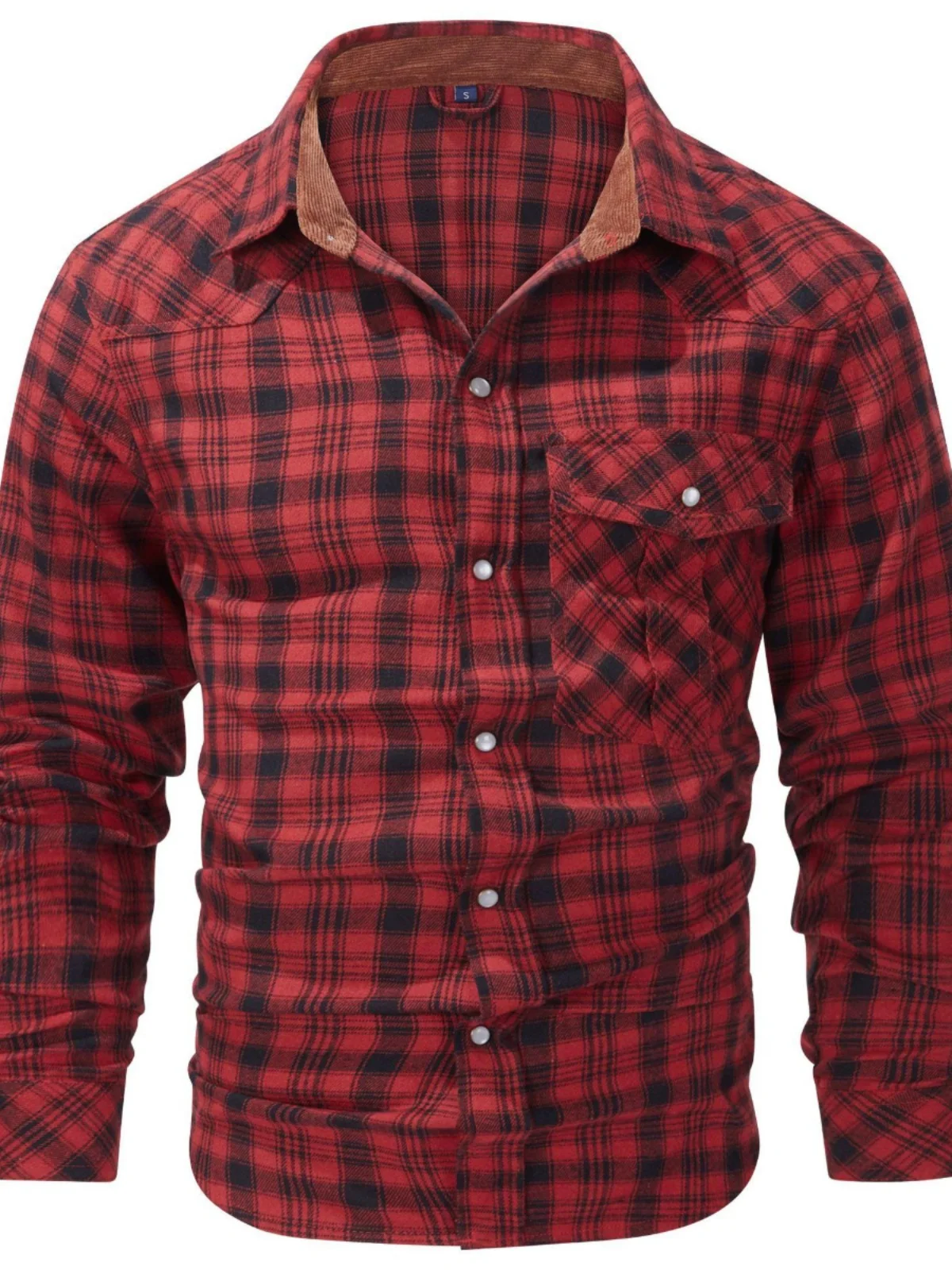 

Men's Plaid Flannel Long Sve irt Large Size Breathable Moisture ng Thiened Autumn Wear Casual Loose Fit