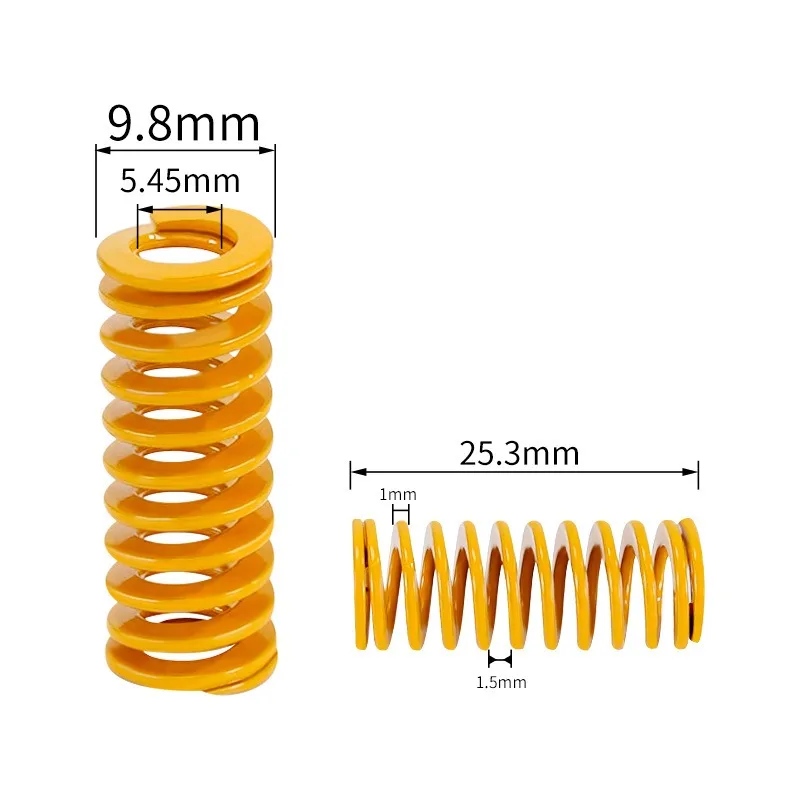 3D Printer Bed Leveling Spring, Heavy Duty Mold Spring for Hot Bed Glass Platform, Extruder Upgrade Spring (9.8x25.3mm)
