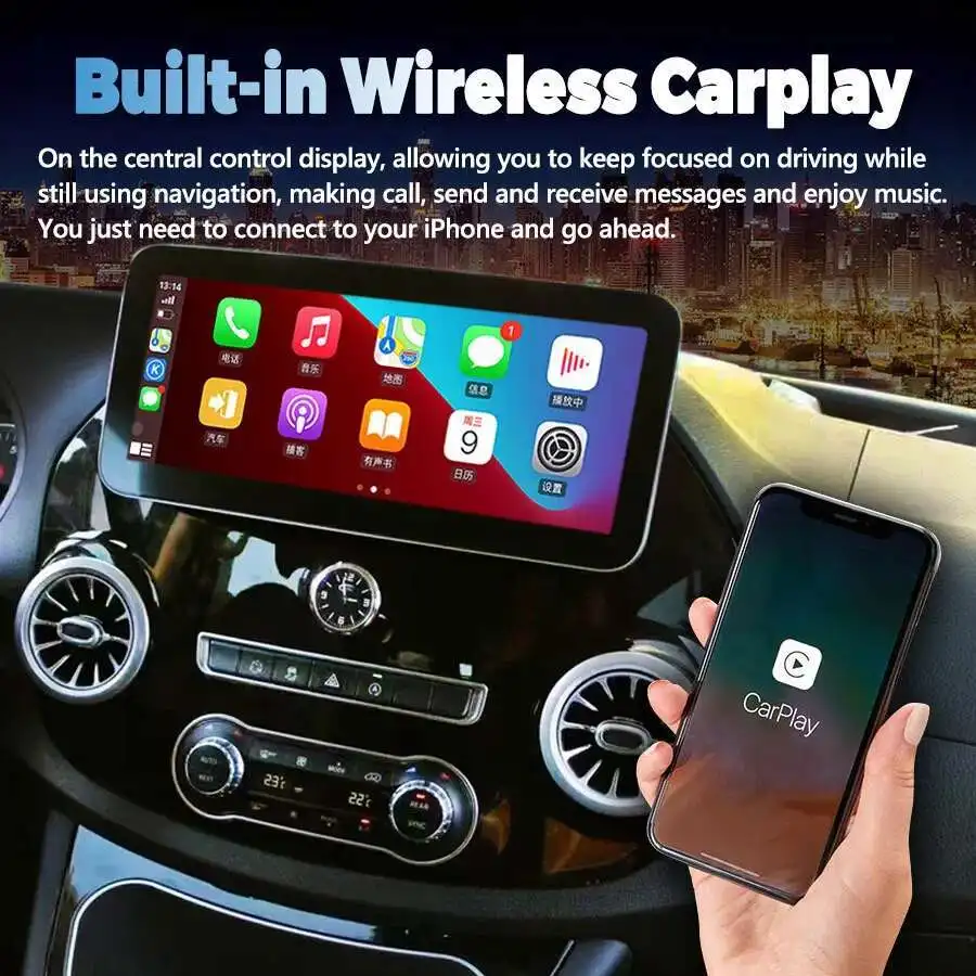 Android 15 Car Radio For Mercedes Vito W447 2015 Stereo Receiver Multimedia Video Player GPS Navigation DSP Video Carplay Player