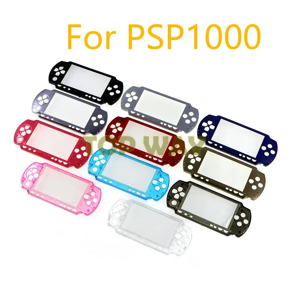 50PCS Brand NEW Transparent Protector Front Case For PSP 1000 PSP1000 Console Faceplate 11 Color