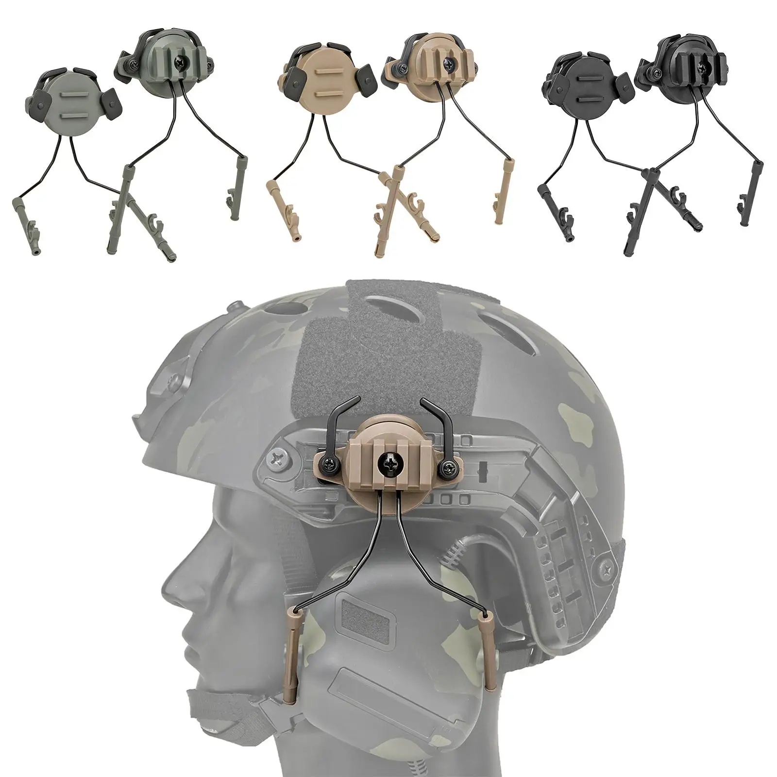 Universal Helmet Headset Mount for Outdoor Activities - Securely Attach Your Headphones to Your Helmet