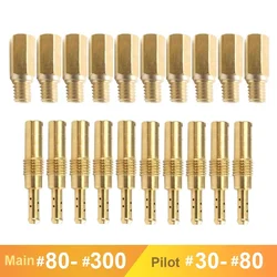 Pack of 10pcs Carburetor Main Jets Slow Pilot Jets M5 6mm Thread for PWK Keihin OKO CVK Carb Set Injector Nozzle Motorcycle Part