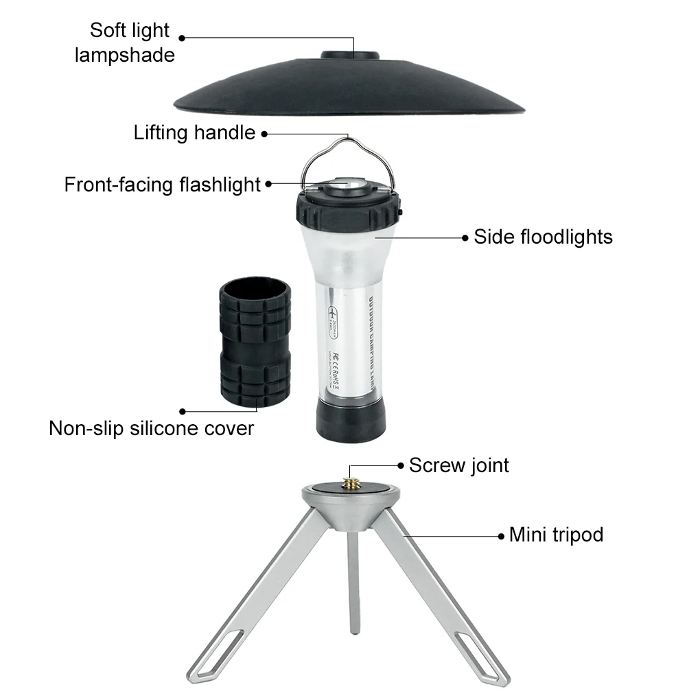 キャンプ用吊り下げテントライト 充電式で軽量の照明とケア - キャンプ屋外灯台キャンプライトフィールド
