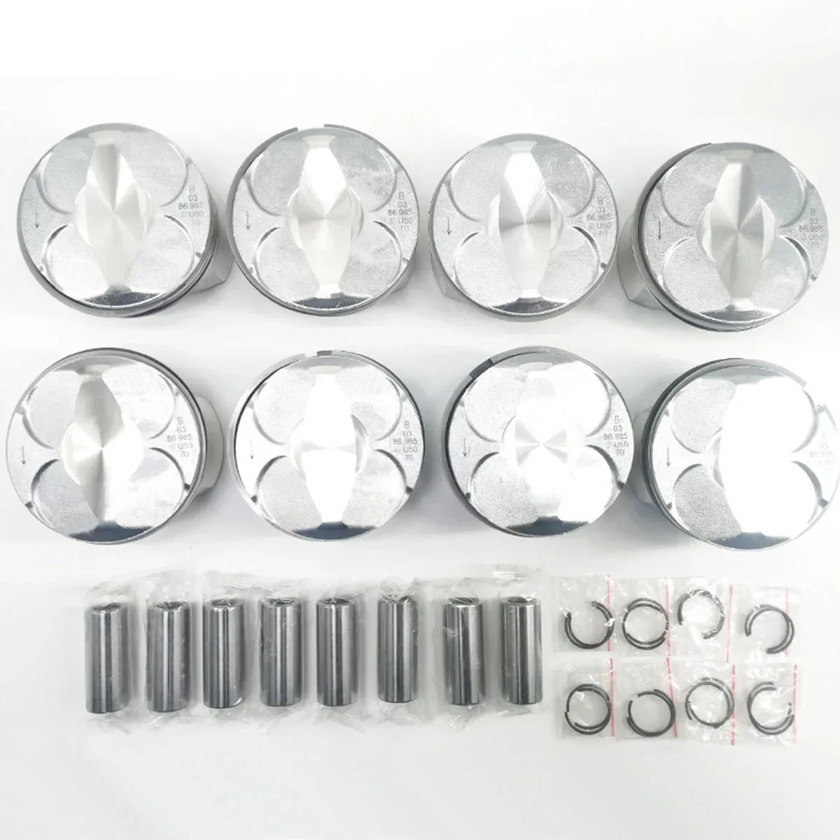 

8 PCS 11257546489 11 25 7 546 489 11257545007 Engine Piston for BMW 540i 740i E36 E46 E60 4.0L V8 N62 N62B40 N62B40A 87MM STD