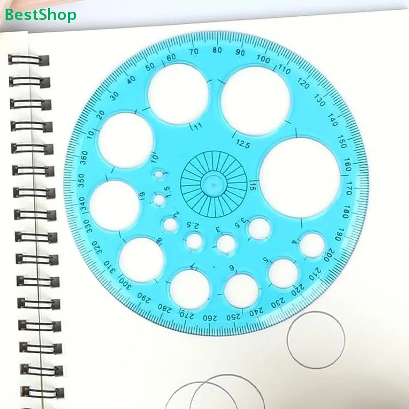 360° Protractor & Circle Stencil - Multi-Function Geometry Ruler for Drawing & Measuring