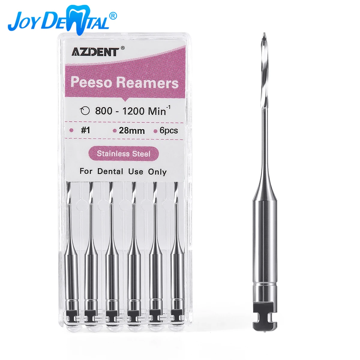 

6Pcs/Pack AZDENT Dental Endodontic Peeso Reamers Drill Glidden Rotary 28/32mm Engine Use Stainless Steel Endo Files #1-6