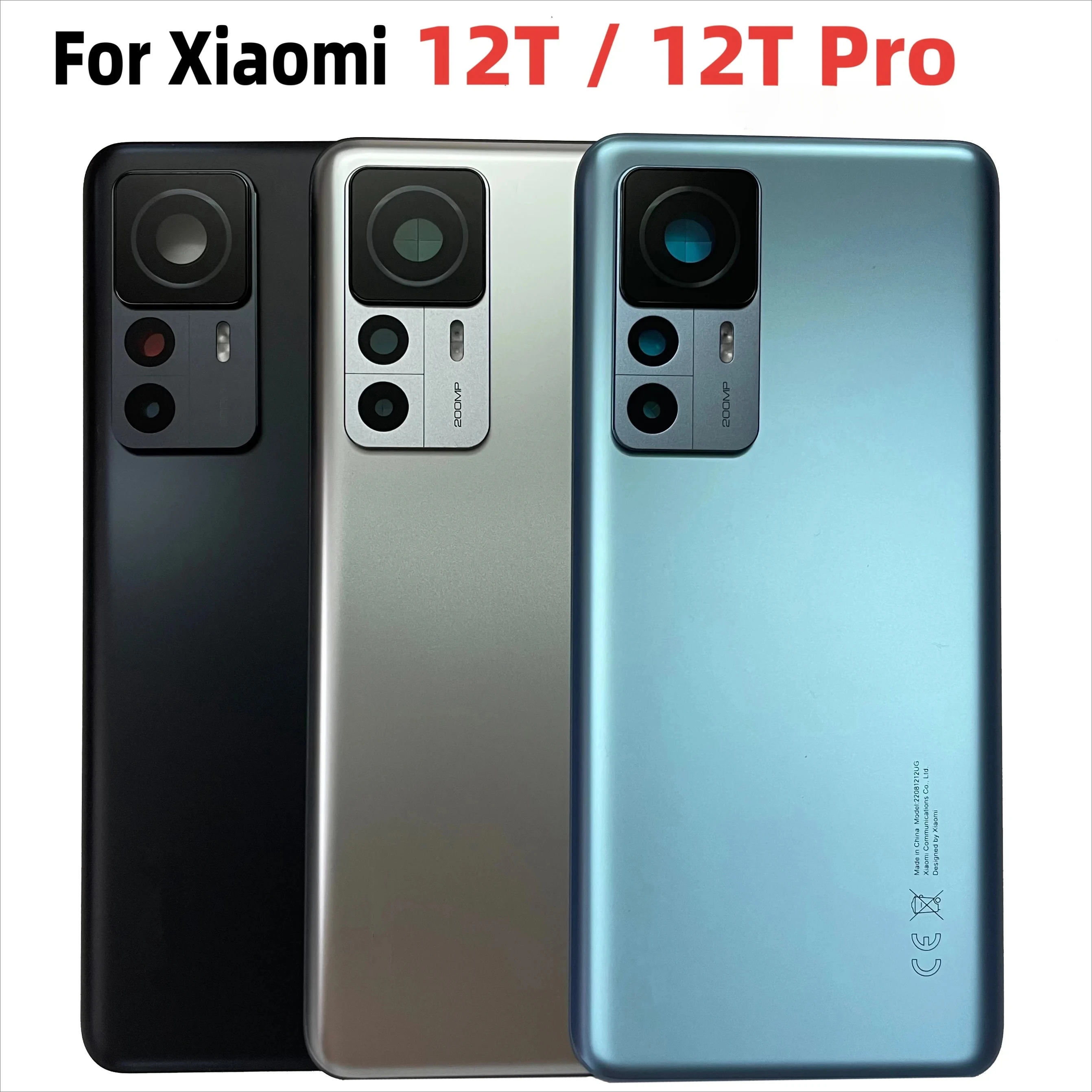 For Xiaomi 12T 12T Pro Back Cover Battery Door Housing Repair Parts22071212AG 22081212UG 22081212G