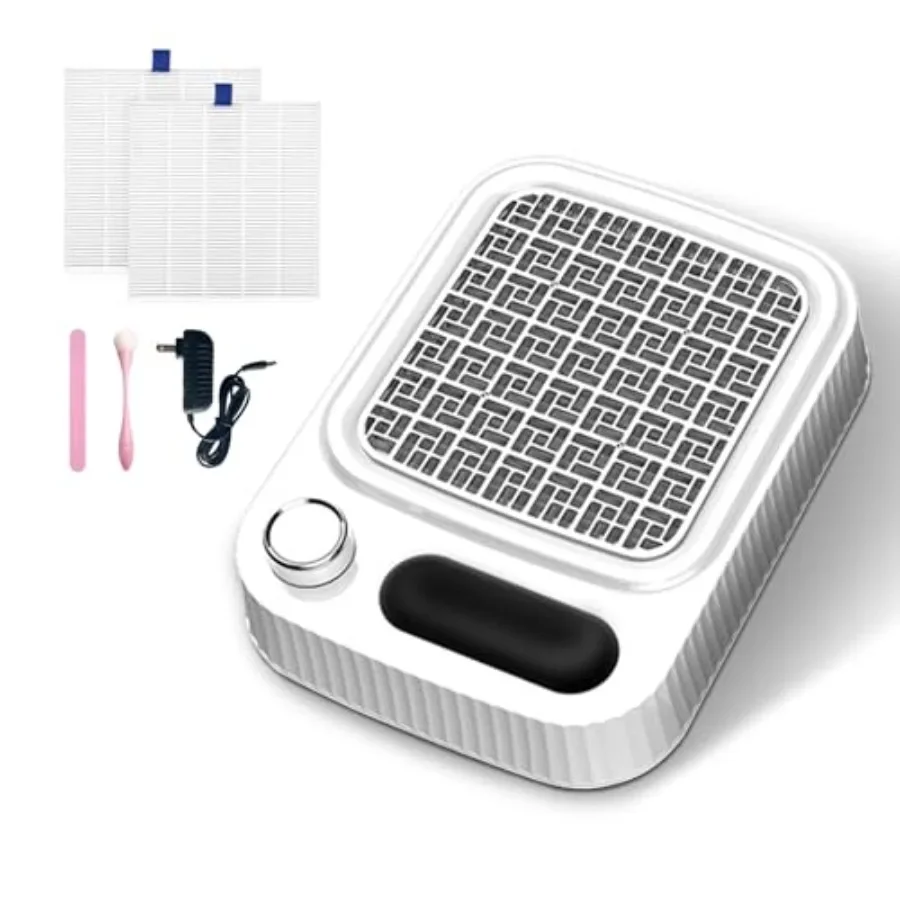 

Nail Dust Collector Powerful Dust Collector Nail Tech Adjustable Suction Wide Vacuum Area Reusable Filter Compact Nail Vacuum C
