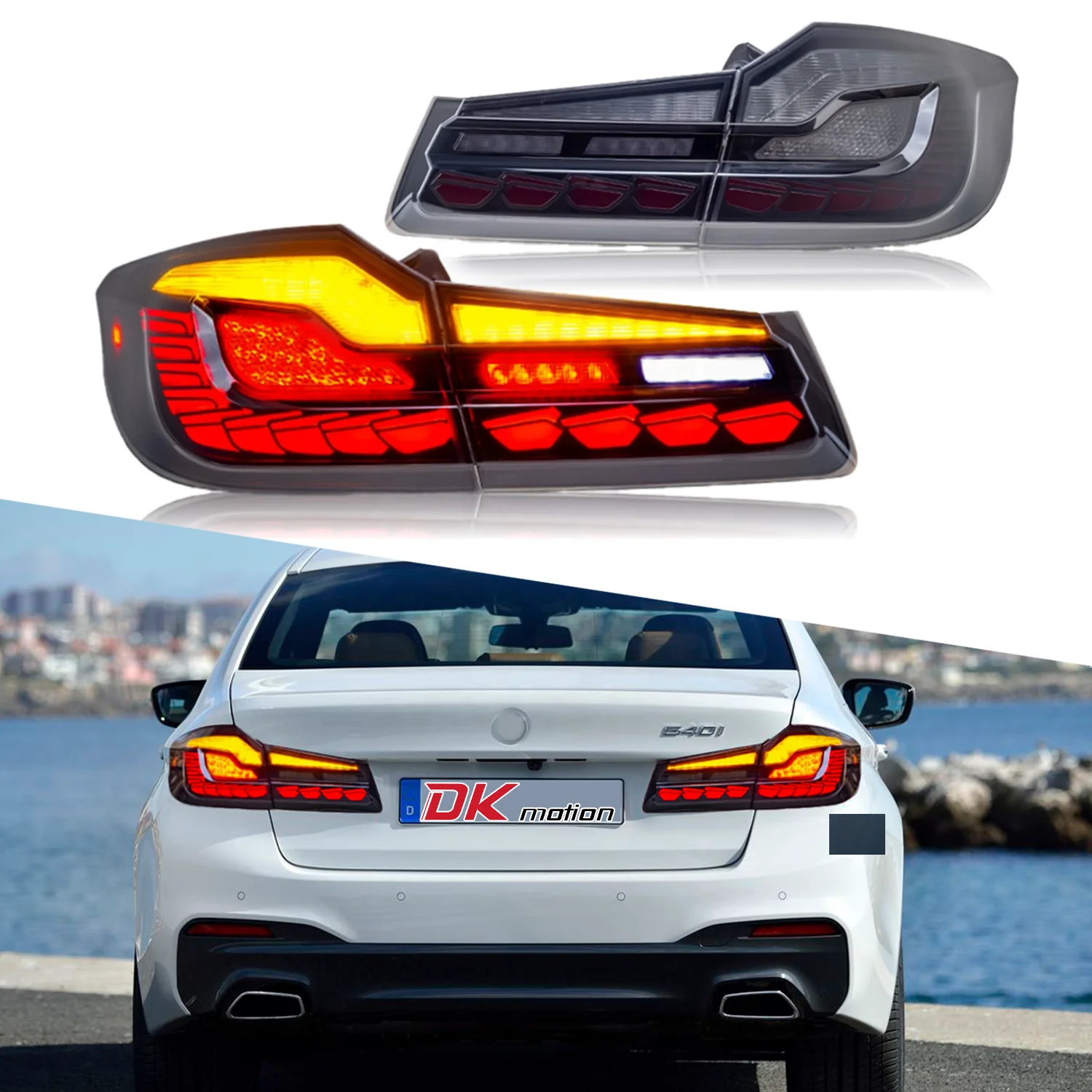 Smoke Red Taillight Tail Light Led Rear Lamp For 5 Series G30 G38 2010-2019 Led Tail Lamp Accessory