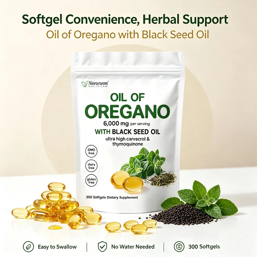 Oregano Oil - Immune and Antioxidant Support Supplement To Help Sustain Overall Well-Being, Healthy Intestinal Flora