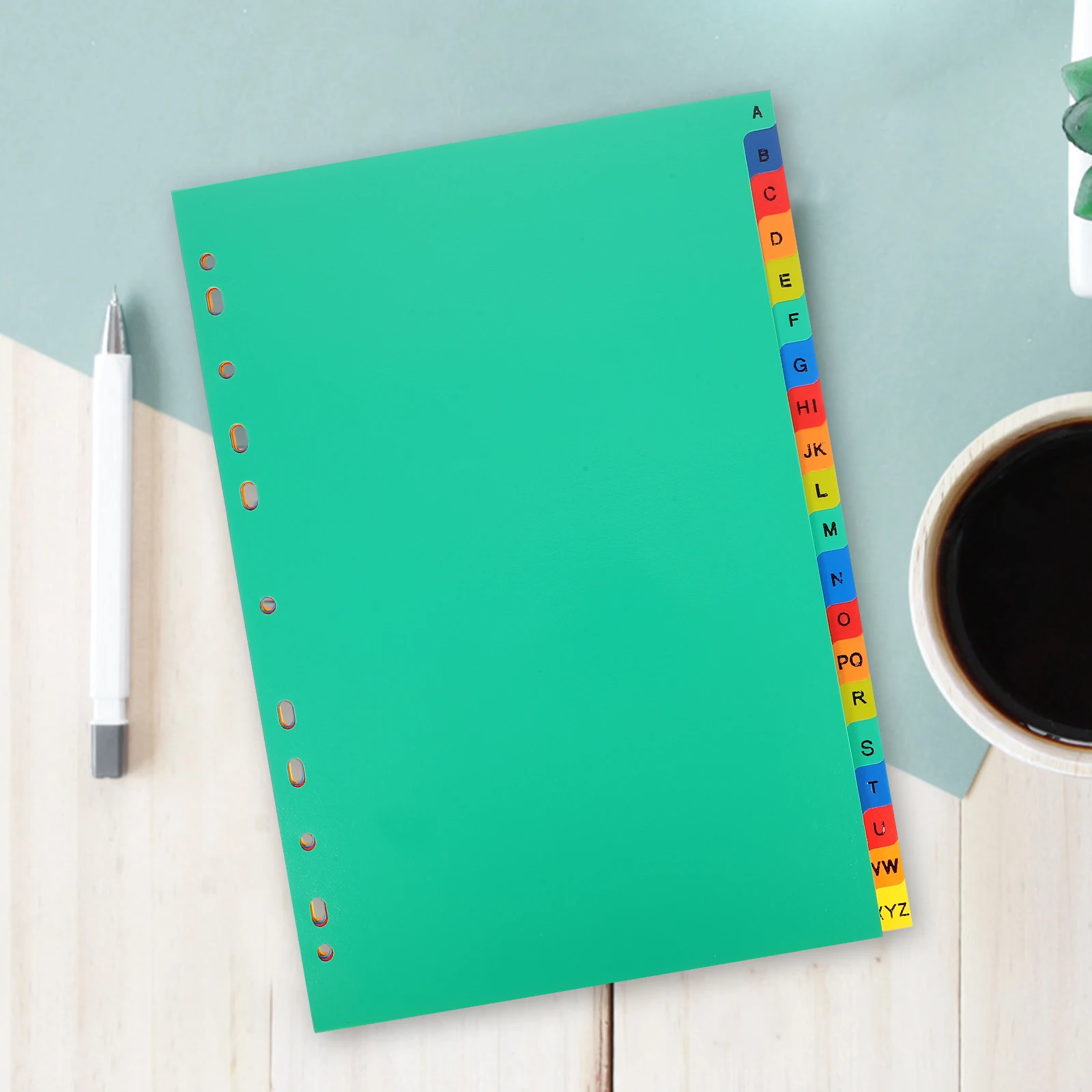 

21 Pcs Colorful Index Dividers A4 PP Material 11 Holes Binder Pages Separators Notebook File Organizers Office Supplies
