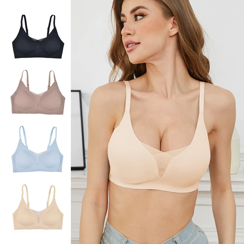 

Women's Sexy Bra Push Up Brassiere Wireless Girls Breathable Underwear Removable Padded Bralette Fashion 3/4 Cup Female Lingerie