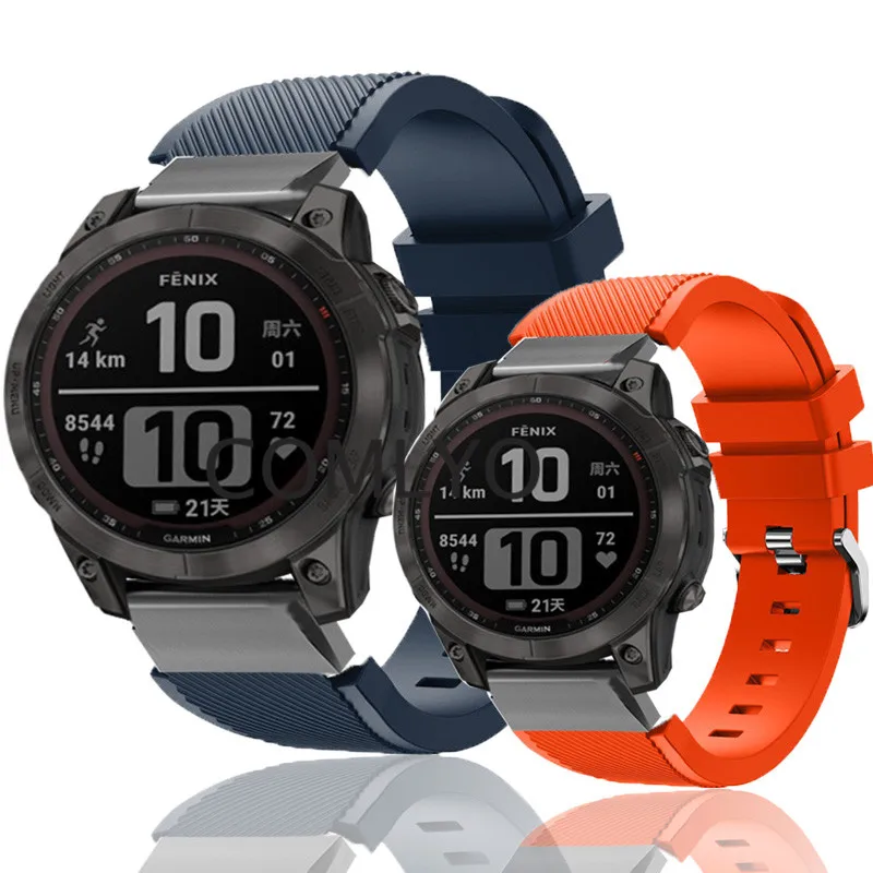 

Ремешок для часов Garmin Fenix 7X 6X Pro Solar Enduro 5X Plus 3HR спуск MK1 Mk2 Mk2i, ремешок для часов, силиконовый мягкий ремешок из ТПУ