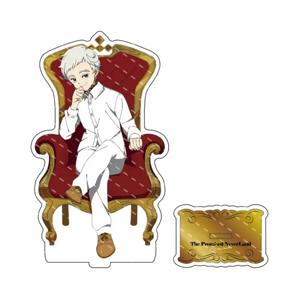 The Promised Figures Keychain Double Sided Anime Acrylic Stand Model Plate Holder Collection