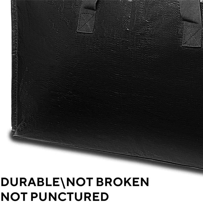 A74E-4Pack أكياس متحركة كبيرة جدًا وثقيلة ومقابض معززة وسحابات متينة ومواد مقاومة للماء، مثالية للتخزين