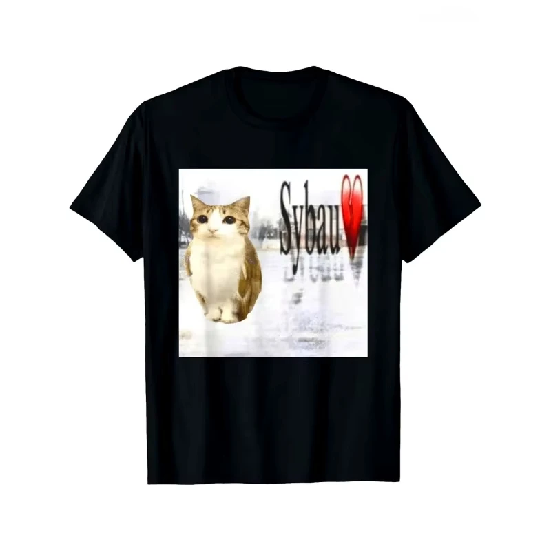 

Meme Meowl SYBAU Funny Owl I Forgor Cat Men's T Shirt Women's Cotton Tee Casual Summer Oversized Loose Cats Lovers Gifts Tops