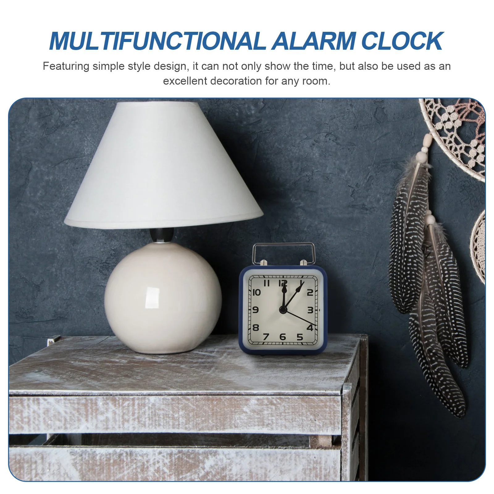 

Powered Silent Alarm Clock Clear Display Desktop Bedside Clock Modern Style Home Office Decor Alarm Clocks for Bedrooms