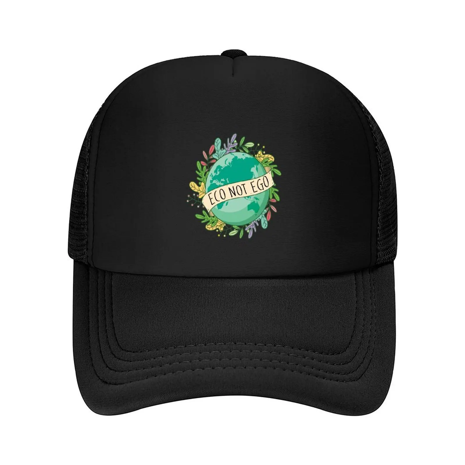 

Eco Not Ego Earth Day - Climate Change Awareness Baseball Cap party Hat birthday black Kids Hat Ladies Men's