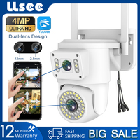 LLSEE, outdoor camera YOOSEE, 4K, 8MP, PTZ, CCTV camera WIFI, IP security camera, two-way call, color night vision, waterproof